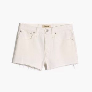 Madewell relaxed denim shorts in tile white